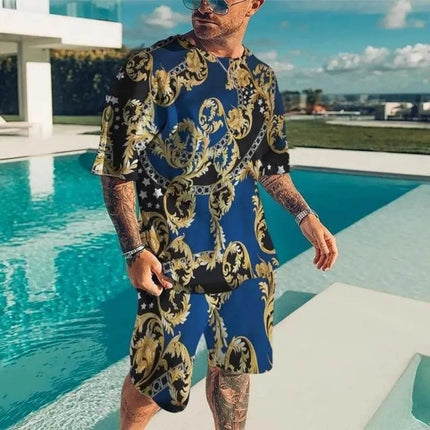 Men 2025 Summer Short Baroque Tracksuit - Tracksuit - Polaris - Mad Fly Essentials
