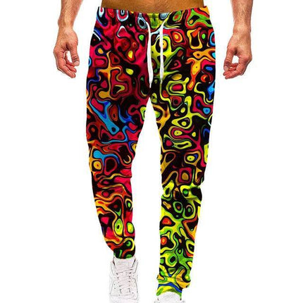 Men 3D Abstract Smart Casual Cargo Pants - Cargo Pants - Animal Elements - Mad Fly Essentials