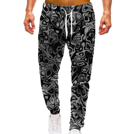 Men 3D Abstract Smart Casual Cargo Pants - Cargo Pants - Animal Elements - Mad Fly Essentials