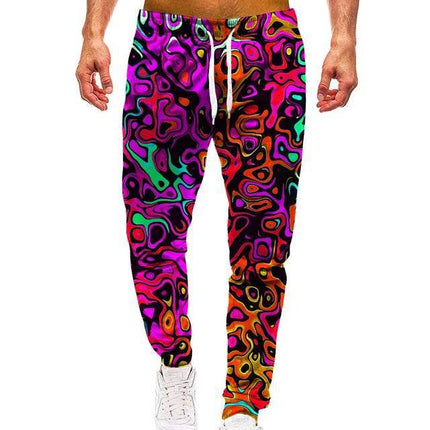 Men 3D Abstract Smart Casual Cargo Pants - Cargo Pants - Animal Elements - Mad Fly Essentials