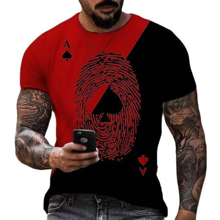 Men 3D Ace Poker Playing Cards Shirt - Shirt - Fanweilin - Mad Fly Essentials