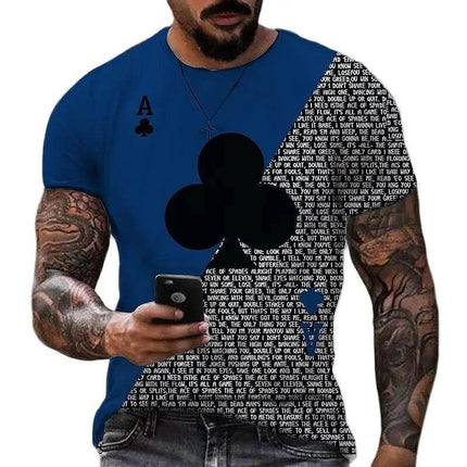 Men 3D Ace Poker Playing Cards Shirt - Shirt - Fanweilin - Mad Fly Essentials