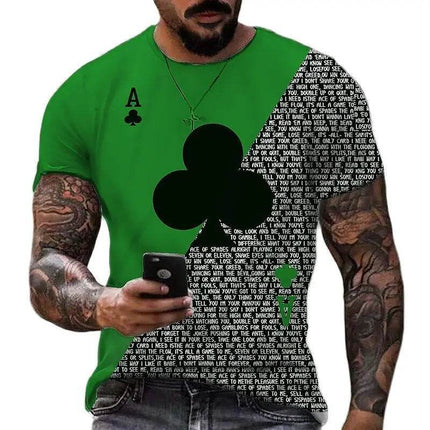 Men 3D Ace Poker Playing Cards Shirt - Shirt - Fanweilin - Mad Fly Essentials