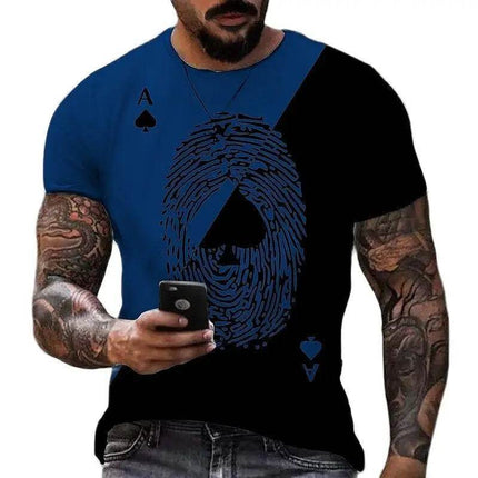 Men 3D Ace Poker Playing Cards Shirt - Shirt - Fanweilin - Mad Fly Essentials