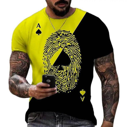 Men 3D Ace Poker Playing Cards Shirt - Shirt - Fanweilin - Mad Fly Essentials