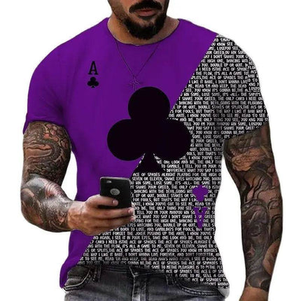 Men 3D Ace Poker Playing Cards Shirt - Shirt - Fanweilin - Mad Fly Essentials