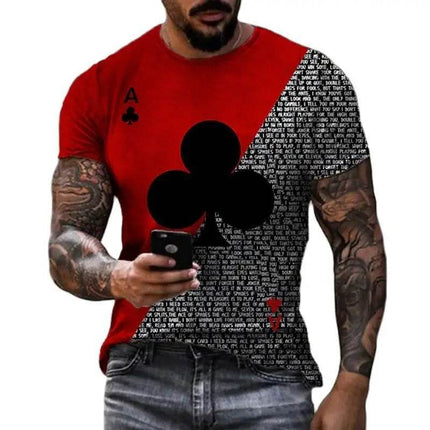 Men 3D Ace Poker Playing Cards Shirt - Shirt - Fanweilin - Mad Fly Essentials