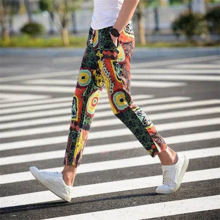 Men 3D Activewear Paisley S - 6XL Linen Pants - Pants - SeaBreeze - Mad Fly Essentials