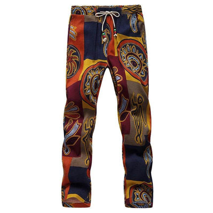 Men 3D Activewear Paisley S - 6XL Linen Pants - Pants - SeaBreeze - Mad Fly Essentials