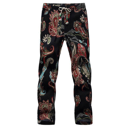 Men 3D Activewear Paisley S - 6XL Linen Pants - Pants - SeaBreeze - Mad Fly Essentials