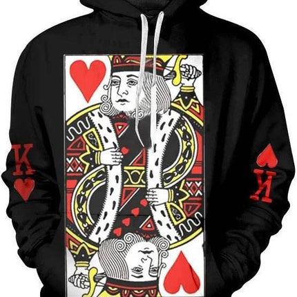 Men 3D Casual Poker Card King Hoodies - Hoodies - TrendSetter - Mad Fly Essentials