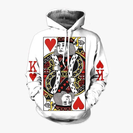 Men 3D Casual Poker Card King Hoodies - Hoodies - TrendSetter - Mad Fly Essentials