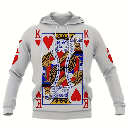 Men 3D Casual Poker Card King Hoodies - Hoodies - TrendSetter - Mad Fly Essentials