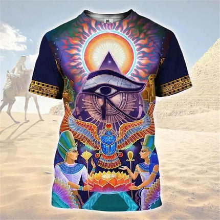 Men 3D Egyptian Pharaoh Casual Shirt - Mad Fly Essentials