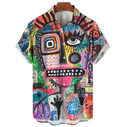Men 3D Eye Fashion Short Casual Summer Shirt - Shirt - TrendSetter - Mad Fly Essentials