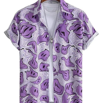 Men 3D Fashion Alien UFO Lapel Shirt - Shirt - TrendSetter - Mad Fly Essentials