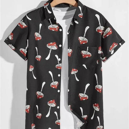 Men 3D Fashion Alien UFO Lapel Shirt - Shirt - TrendSetter - Mad Fly Essentials