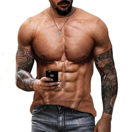 Men 3D Fashion Muscle Quick - Dry Summer Shirt - Shirt - Favocent - Mad Fly Essentials