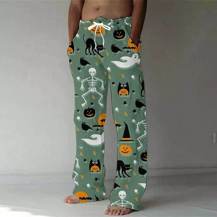 Men 3D Fashion Skull Leisure Straight Leg Pants - Pants - Beach Fellow - Mad Fly Essentials