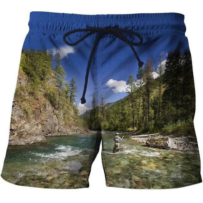 Men 3D Fish Animal Boardshorts - Boardshorts - Gothica - Mad Fly Essentials