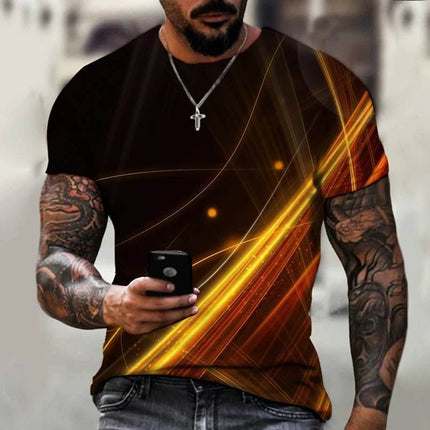 Men Psychedelic Flame Aurora 3D Summer Shirt - Shirt - oufisun - Mad Fly Essentials