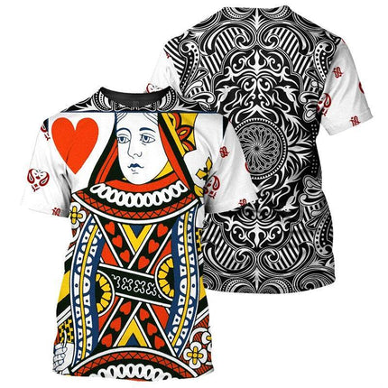 Men 3D Funny Poker King Playing Cards Shirts - Mad Fly Essentials