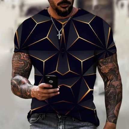 Men 3D Gradient Hip Hop Summer Shirt - Shirt - oufisun - Mad Fly Essentials