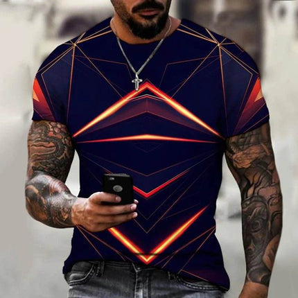 Men 3D Gradient Hip Hop Summer Shirt - Shirt - oufisun - Mad Fly Essentials