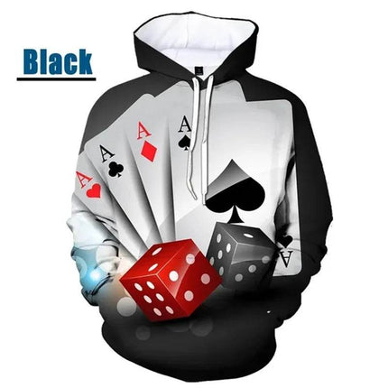 Men King Poker Graphics 3D Hoodies - Hoodies - oufisun - Mad Fly Essentials