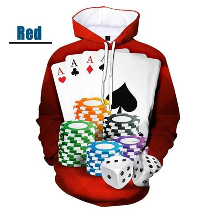 Men King Poker Graphics 3D Hoodies - Hoodies - oufisun - Mad Fly Essentials