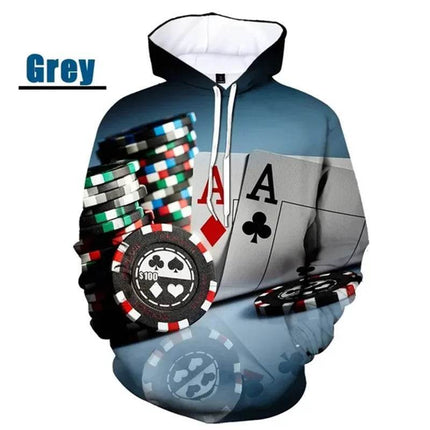 Men King Poker Graphics 3D Hoodies - Hoodies - oufisun - Mad Fly Essentials