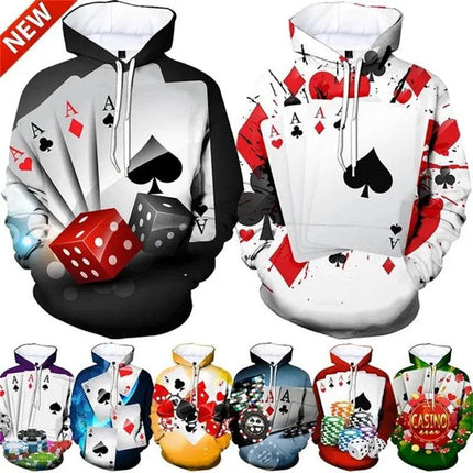 Men King Poker Graphics 3D Hoodies - Hoodies - oufisun - Mad Fly Essentials