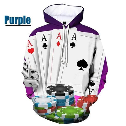 Men King Poker Graphics 3D Hoodies - Hoodies - oufisun - Mad Fly Essentials