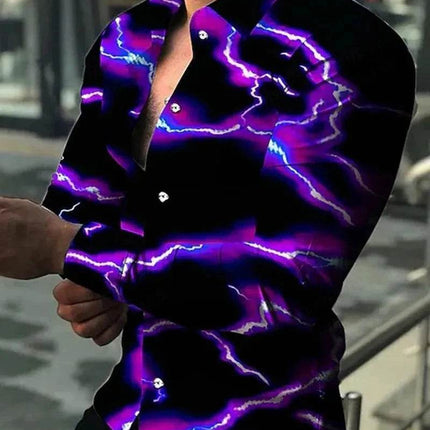 Men 3D Lightning Hawaiian Party Shirt - Shirt - TrendSetter - Mad Fly Essentials