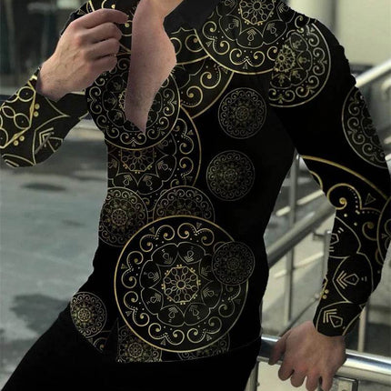 Men 3D Luxury Long Hawaiian Shirt - Mad Fly Essentials