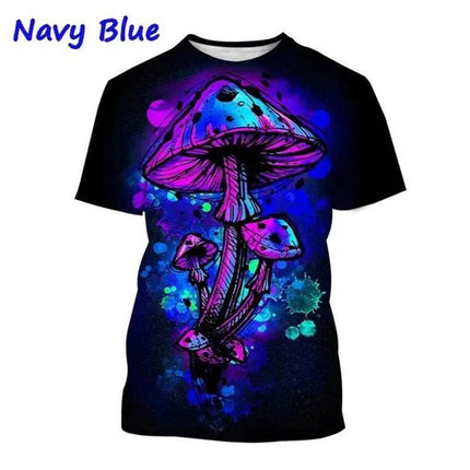 Men 3D Mushroom Black Purple Casual Shirt - Shirt - Fanweilin - Mad Fly Essentials
