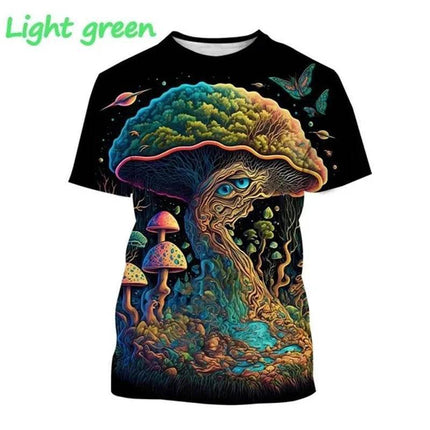 Men 3D Mushroom Black Purple Casual Shirt - Shirt - Fanweilin - Mad Fly Essentials