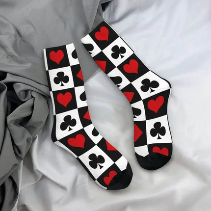 Men 3D Playing Poker Card Crew Socks - Socks - TrendSetter - Mad Fly Essentials