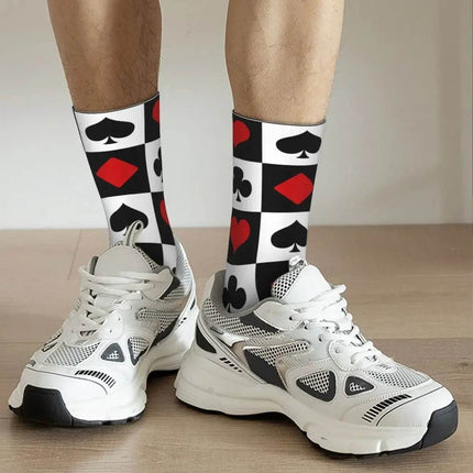 Men 3D Playing Poker Card Crew Socks - Socks - TrendSetter - Mad Fly Essentials