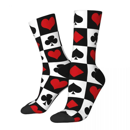 Men 3D Playing Poker Card Crew Socks - Socks - TrendSetter - Mad Fly Essentials