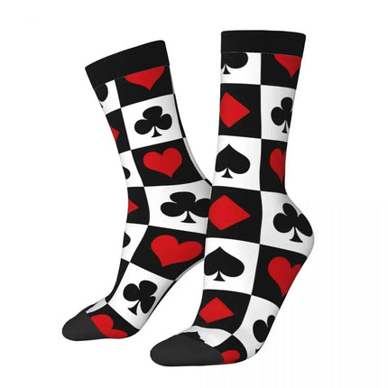 Men 3D Playing Poker Card Crew Socks - Socks - TrendSetter - Mad Fly Essentials
