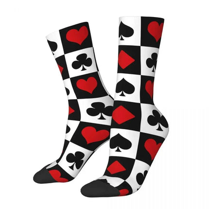 Men 3D Playing Poker Card Crew Socks - Socks - TrendSetter - Mad Fly Essentials