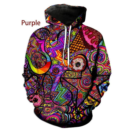 Men 3D Psychedelic Graffiti Hoodies - Hoodies - Fitness Essentials - Mad Fly Essentials