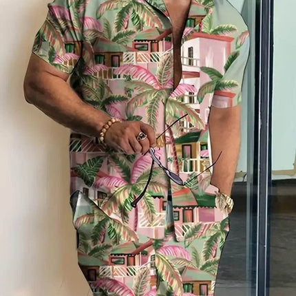 Men 3D Retro Casual Oversized Tracksuit - Tracksuit - Beach Fellow - Mad Fly Essentials