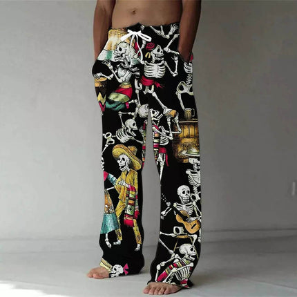 Men 3D Skeleton Dancing Fitness Pants - Pants - Beach Fellow - Mad Fly Essentials