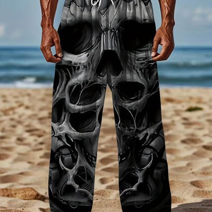 Men 3D Skull Straight Leg Pants - Pants - TrendSetter - Mad Fly Essentials