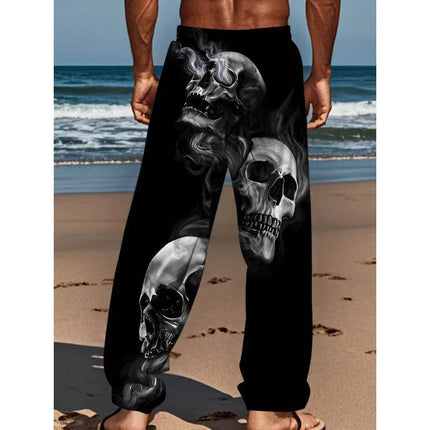 Men 3D Skull Straight Leg Pants - Pants - TrendSetter - Mad Fly Essentials