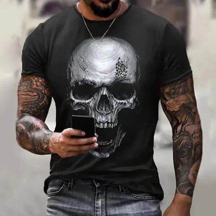Men 3D Skull Summer Graphic Shirt - Shirt - oufisun - Mad Fly Essentials