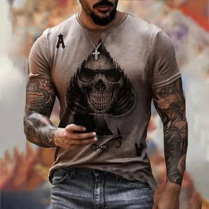 Men 3D Skull Summer Graphic Shirt - Shirt - oufisun - Mad Fly Essentials