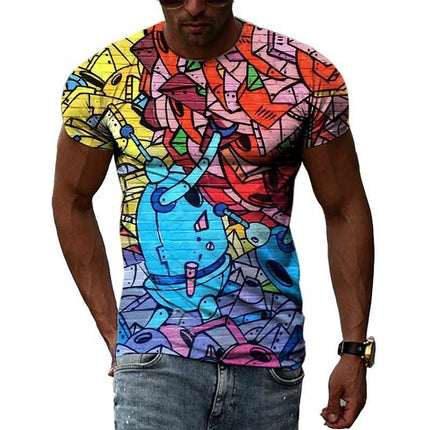 Men 3D Summer Street Art Graffiti Shirt - Shirt - Gioio - Mad Fly Essentials